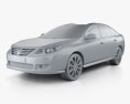 Renault Latitude 2014 3D-Modell clay render