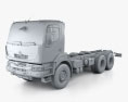 Renault Kerax Chassis 2013 3D-Modell clay render