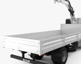 Renault Kerax Flatbed Crane 2013 3d model