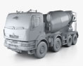 Renault Kerax Mixer Truck 2013 3d model clay render
