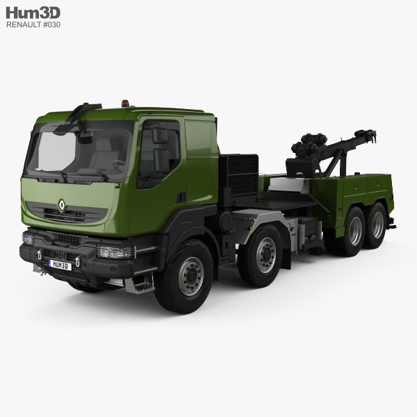 Renault Kerax Military Crane 2013 3D model