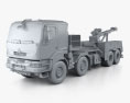 Renault Kerax Military Crane 2013 3D 모델  clay render