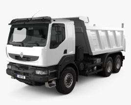 3D model of Renault Kerax Tiper 3-axle 2013