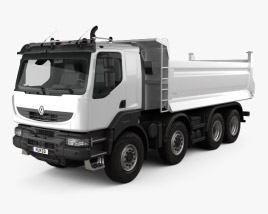 3D model of Renault Kerax Tiper 4-axle 2013