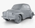 Renault 4CV セダン 1947-1961 3Dモデル clay render