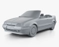 Renault 19 敞篷车 1988 3D模型 clay render