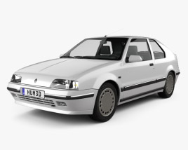 3D model of Renault 19 3ドア ハッチバック 1988