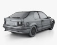 Renault 19 3 portas hatchback 1988 Modelo 3d