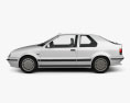 Renault 19 3门 掀背车 1988 3D模型 侧视图