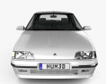 Renault 19 3门 掀背车 1988 3D模型 正面图