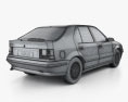 Renault 19 5 puertas hatchback 1988 Modelo 3D