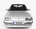 Renault 19 5 puertas hatchback 1988 Modelo 3D vista frontal