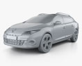 Renault Megane Estate 2013 3Dモデル clay render