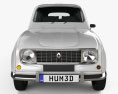 Renault 4 (R4) hatchback 1974 Modello 3D vista frontale