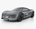 Renault DeZir 2015 3D模型 wire render