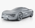 Renault DeZir 2015 3D模型 clay render