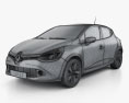 Renault Clio IV 2016 3d model wire render