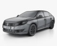 Renault Talisman 2016 3D模型 wire render