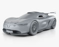 Renault Alpine A110-50 2014 3D-Modell clay render
