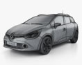 Renault Clio IV Estate 2016 3D 모델  wire render