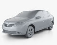 Renault Symbol (Logan) 2015 3d model clay render