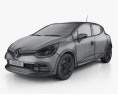 Renault Clio IV RS 2016 3d model wire render
