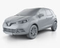 Renault Captur 2016 3D-Modell clay render