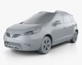 Renault Scenic XMOD 2016 3d model clay render