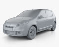 Renault Sandero (BR) 2014 Modello 3D clay render