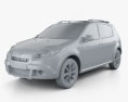 Renault Sandero Stepway (BR) 2014 Modello 3D clay render