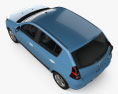 Renault Sandero 2012 3D模型 顶视图