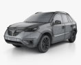 Renault Koleos 2016 3D模型 wire render