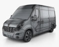 Renault Master Passenger Van 2014 3d model wire render