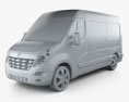 Renault Master Passenger Van 2014 3d model clay render