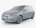 Renault Sandero GT Line 2015 Modelo 3D clay render