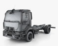 Renault D 14 Camião Chassis 2013 Modelo 3d wire render
