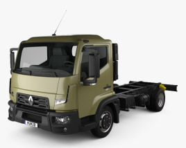 3D model of Renault D 7.5 Chassis Truck 2016