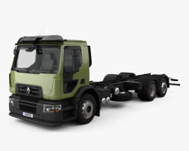3D model of Renault D Wide Chassis Truck 2016