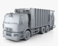 Renault D Wide Rolloffcon Garbage Truck 2016 3d model clay render