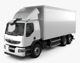 3D model of Renault Premium Distribution Hybrys Box Truck 2014