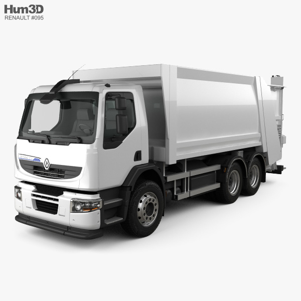 Renault Premium Distribution Hybrys Garbage Truck 2014 3D model