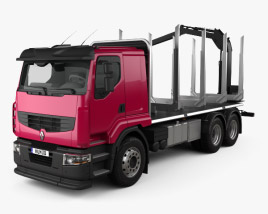 Renault Premium Lander Logging Truck 2014 Modelo 3d