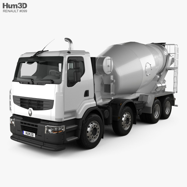 Renault Premium Lander Mixer Truck 2014 3D model