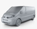 Renault Trafic Пасажирський фургон LWB 2014 3D модель clay render