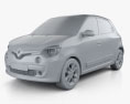 Renault Twingo 2017 3d model clay render