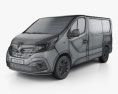 Renault Trafic Panel Van 2017 3d model wire render