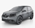 Renault Sandero (BR/RU) 2017 3d model wire render