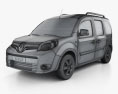 Renault Kangoo 2016 3d model wire render