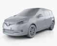 Renault Grand Scenic 2017 3d model clay render