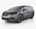 Renault Espace 2017 3d model wire render